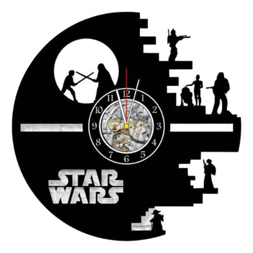 Reloj Corte Laser 0077 Star Wars Silueta De Los Personajes 