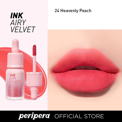 Peripera Ink Airy Velvet, Tintas Labiales Coreanas Originale Color #24 Heavenly Peach