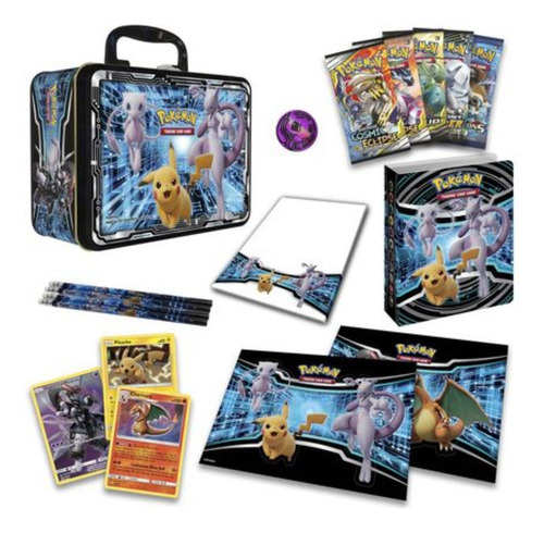Pokemon Tcg Lonchera Mew & Mewtwo Pikachu Y Charizard Españo Idioma Español Pikachu Mew Mewtwo