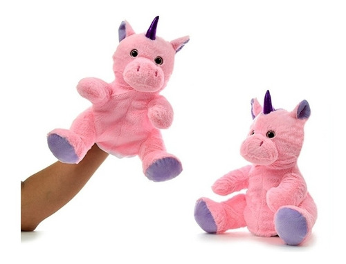 Imagen 3 de 4 de Títeres De Mano Unicornio De Peluche Divino !