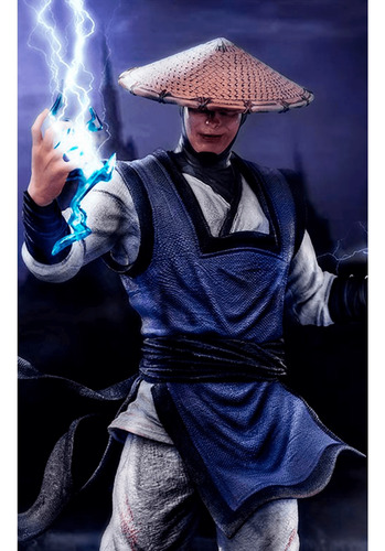 Raiden Art Scale 1/10 - Mortal Kombat - Iron Studios (Usado)