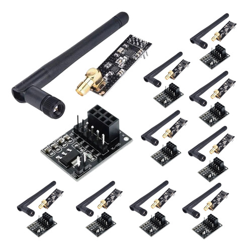 10x Módulo Nrf24l01 +pa +lna Rf Antena Transceptor Adaptador