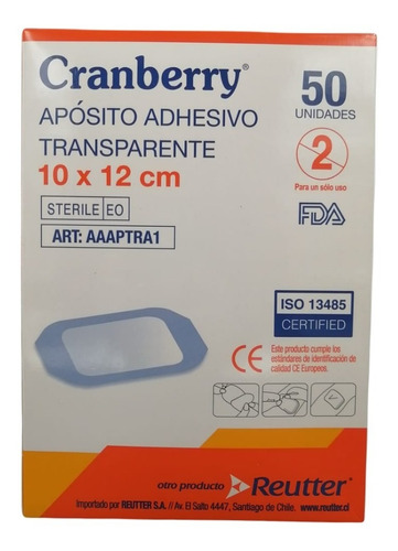 Apósito Adhesivo Transparente 10x12 Pack 50 Und 