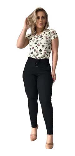 Calça ribana hotsell feminina plus size