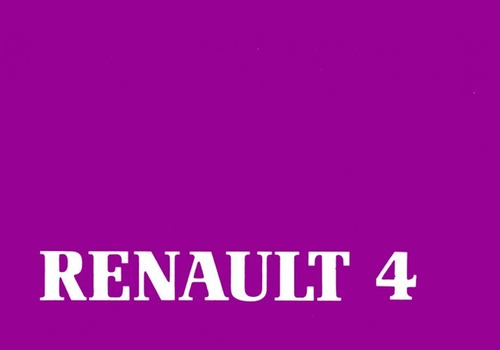 Manual De Utilización Y Mantenimiento Renault 4 (gtl/f 4)