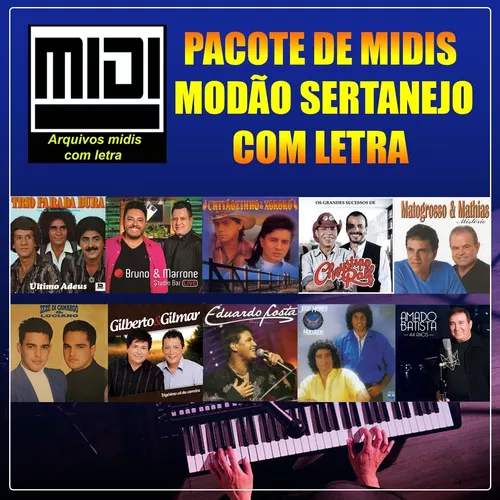 MIDIS Sincronizadas com Letras Sertanejo MIDIS com LETRA Bailão Popular  Pacote com 150 músicas midi emendadas com letra sincronizada (Lyrics)  Arrasta-pé, Brega, Boleros, Forró, Xote - Loja Mineira do Músico: A livraria