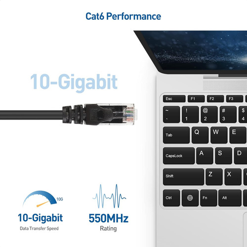 Cable Matters 10gbps 10-pack Snagless Short Cat 6 Etherne...