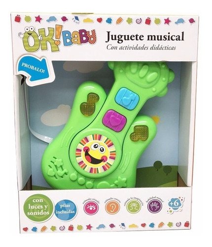 Guitarra Con Actividades Juguete Con Luces Sonidos Ok Baby