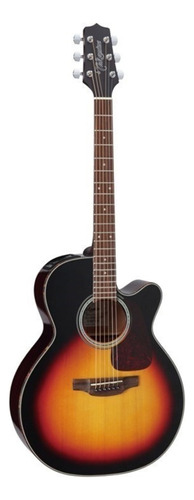 Violão eletroacústica Takamine ED4NC para destros brown sunburst pau-rosa verniz