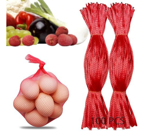 100 Bolsas Reutilizables De Malla Para Productos Y Verduras,
