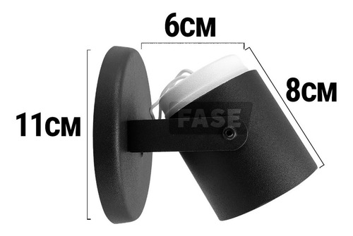 Pack X2 Spot Circular Negro Lámpara Led Cálida Dicroica Deco