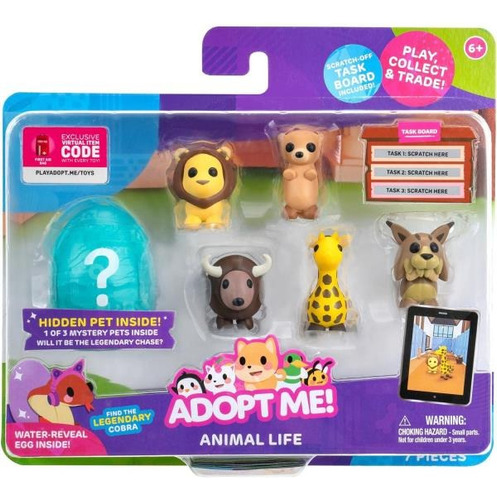 Pack Figuras Adopt Me! Vida Animal Con Mascota Oculta