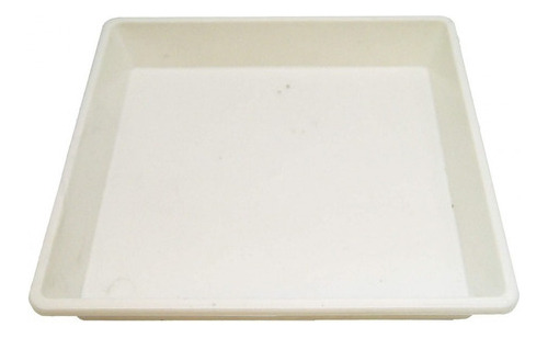 Plato Blanco Cuadrado Para Macetas 7l -  Unidad