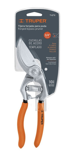 Tijera Una Mano Forjada 8 1/2' Cuchilla Paso Truper - 18465