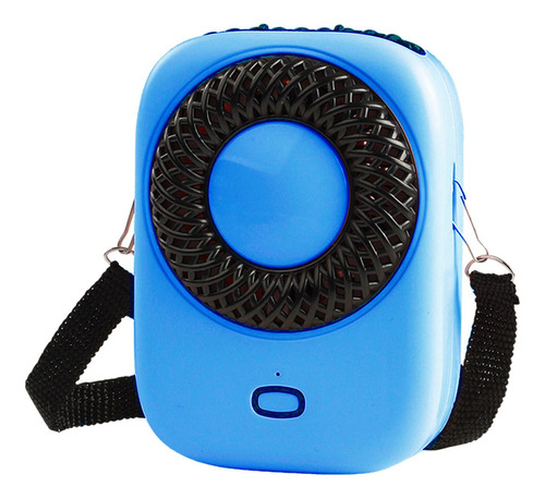 El Ventilador De Cuello Colgante Refresca Azul 8.5x4x11.5cm