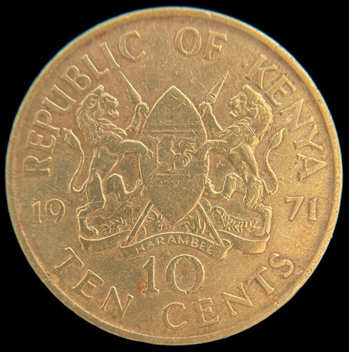 Kenia, 10 Cents, 1971. Vf