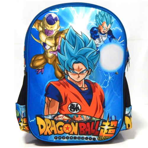 Dragon Ball Super Mochila 3d Goku Blue Golden Freezer Vegeta | Meses sin  intereses