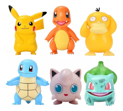 Figuras Pokemon Pikachu Charmander Squirtle Psyduck + Regal0