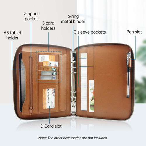Carpeta De Piel Para Hombre De Negocios Folders Padfolio Pu