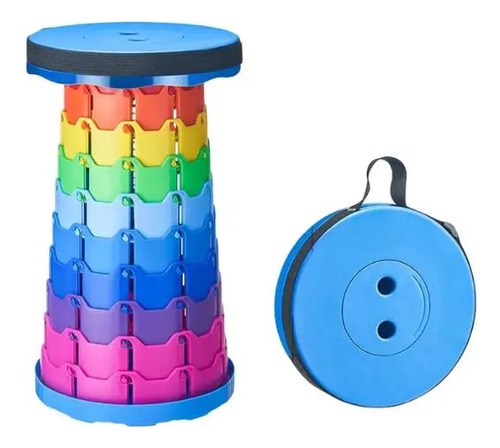 Banco Taburete Plegable Portátil Ajustable Retráctil Plastic