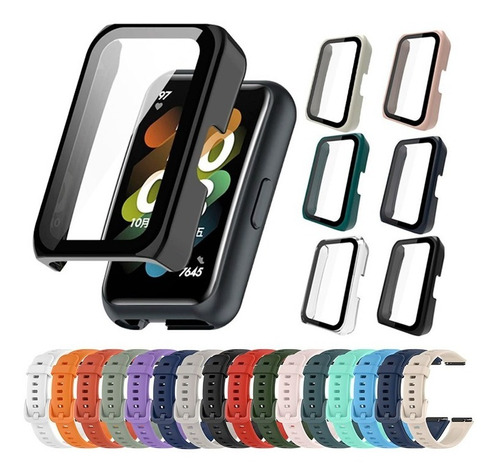 Pulso Para Huawei Band 7 + Case Protector Vidrio Templado