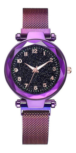 Relógio Feminino Céu Estrelado Pulseira Magnética