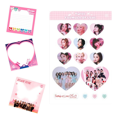 Twice Mini Notas Y Stickers: Set Papeleria Fanmade Kpop