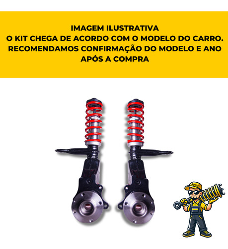 Sistema De Suspensão Rosca Slim Vw Gol G1 G2 G3 G4 Rebaixar
