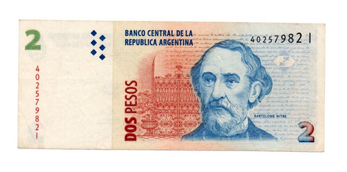 Billete 2 Pesos Convertibles Segundo Diseño Bottero 3232 Mb+