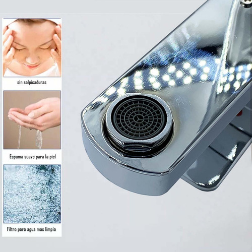 Llave Grifería Lavamanos Simple Baño Plateado Caliente Frio
