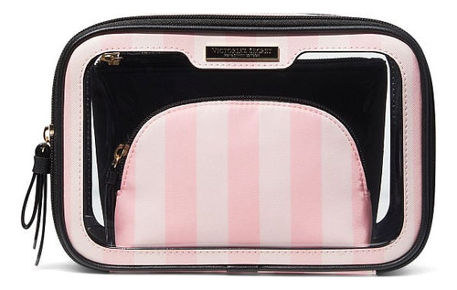 Bolso para llevar de Victoria's Secret Kit 3 Necessaires Beauty To Go, color rosa