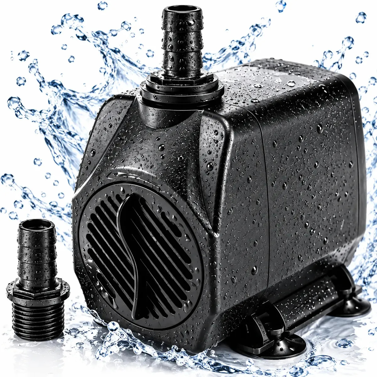 Bomba Submersa 2500 L/h Bombinha 2,7m Lagos Recalque Fontes Aquários Cascata Chafariz Motor Água Doce Salgada Marinho Fonte Hidroponia Aquaponia