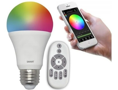 Lampara Led Rgb 9w Smart Lamp Bluetooth C/ Control O App Cel