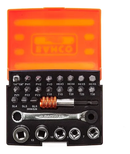 Set De Puntas Bahco 2058/s26 Bit-socket (26 Piezas)