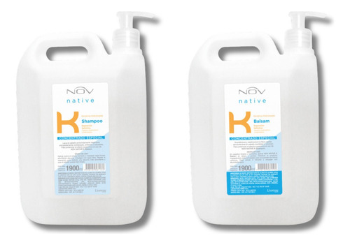 Kit Shampoo + Acondicionador Nov Keratina Hidrolizada 1900ml