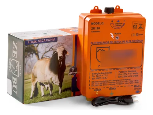 comprar Eletrificador De Cerca Rural Zebu Zk120 Bivolt Automatico