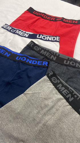 Boxer De Algodón Y Lycra, Elástico A La Vista - Por Unidad
