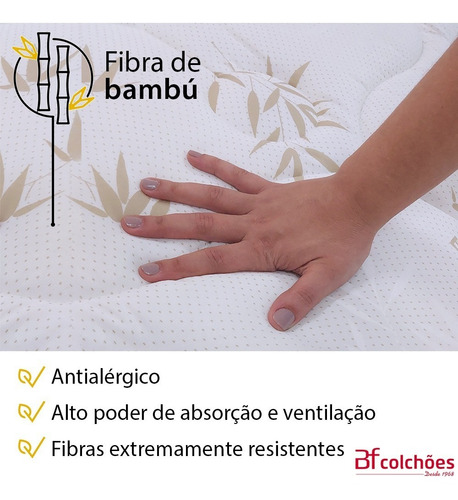 Cama Box Colchão Solteiro 100% Espuma Dupla Face Antialérgico 88x188x56cm - BF Colchões