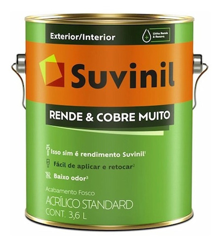 Tinta Suvinil Rende Cobre Muito Fosco 3,6l Oceano 50518255