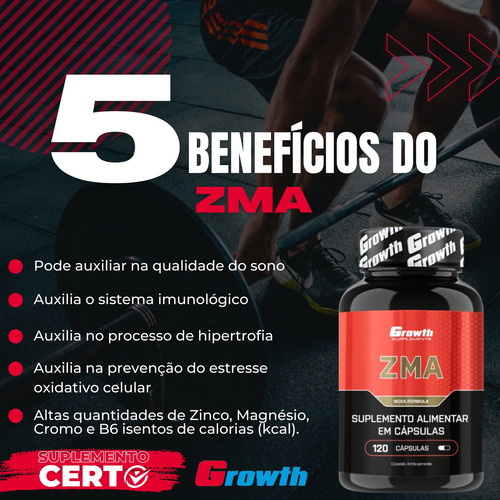 Zma Ultra 120 Cápsulas Original Growth Supplements