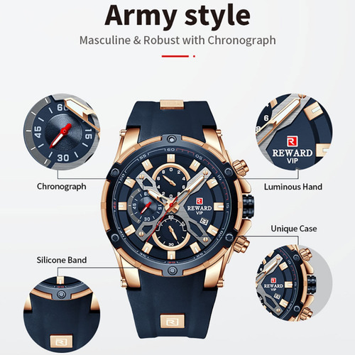 Reloj Deportivo De Lujo Para Hombre Reward