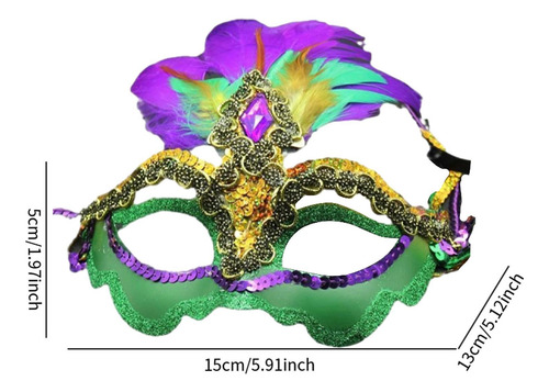 Disfraz De Halloween De Máscara De De Plumas Para Mujeres