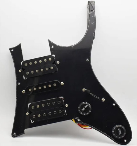Escudo Hsh Rg Completo Compativel Ibanez Alta Qualidade Cor Preto Desenho Liso