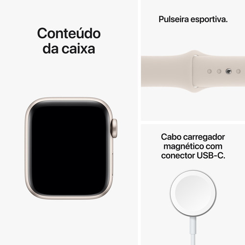 Imagen 8 de 9 de Apple Watch SE GPS - Caja de aluminio blanco estelar 40 mm - Correa deportiva blanco estelar - Patrón