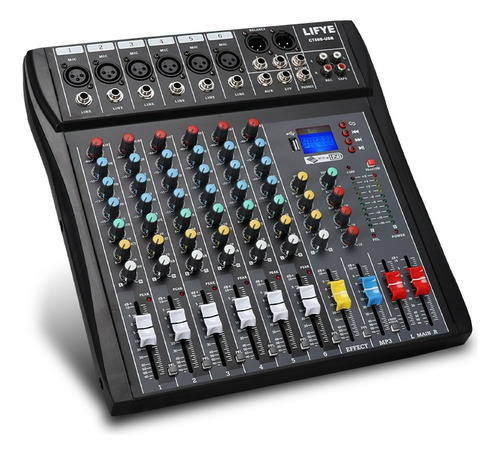 Mezcladora Mixer De 6 Canales 16 Efectos Ct60s Usb Lifye