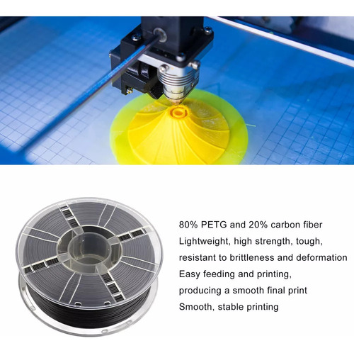 Zx Filamento De Fibra De Carbono Petg De 1,75 Mm, Impressão