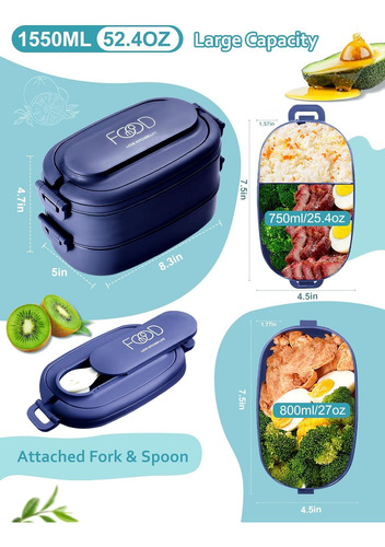 Caja De Almuerzo Adultos Bento Box