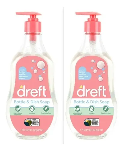 Dreft Jabon Biberones Y Trastes P/bebe 532 Ml (2 Pz)