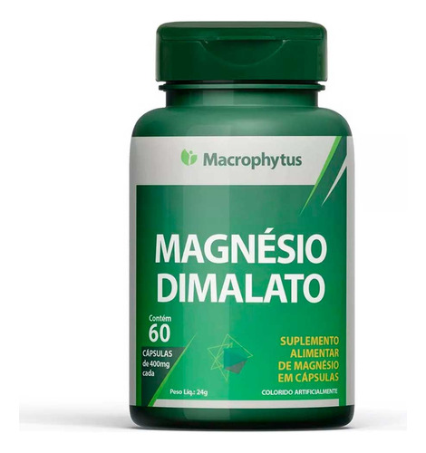 O suplemento em cápsulas Macrophytus Magnésio Dimalato é uma fonte concentrada de magnésio, apresentando a forma altamente absorvível de Magnésio Dimalato em cada cápsula de 600mg.
