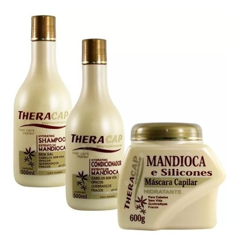 Theracap - Kit Hidratante Extrato De Mandioca E Silicones